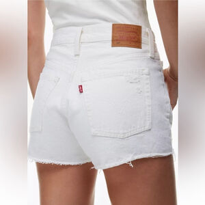 Levi’s 501 High Rise Shorts (White)